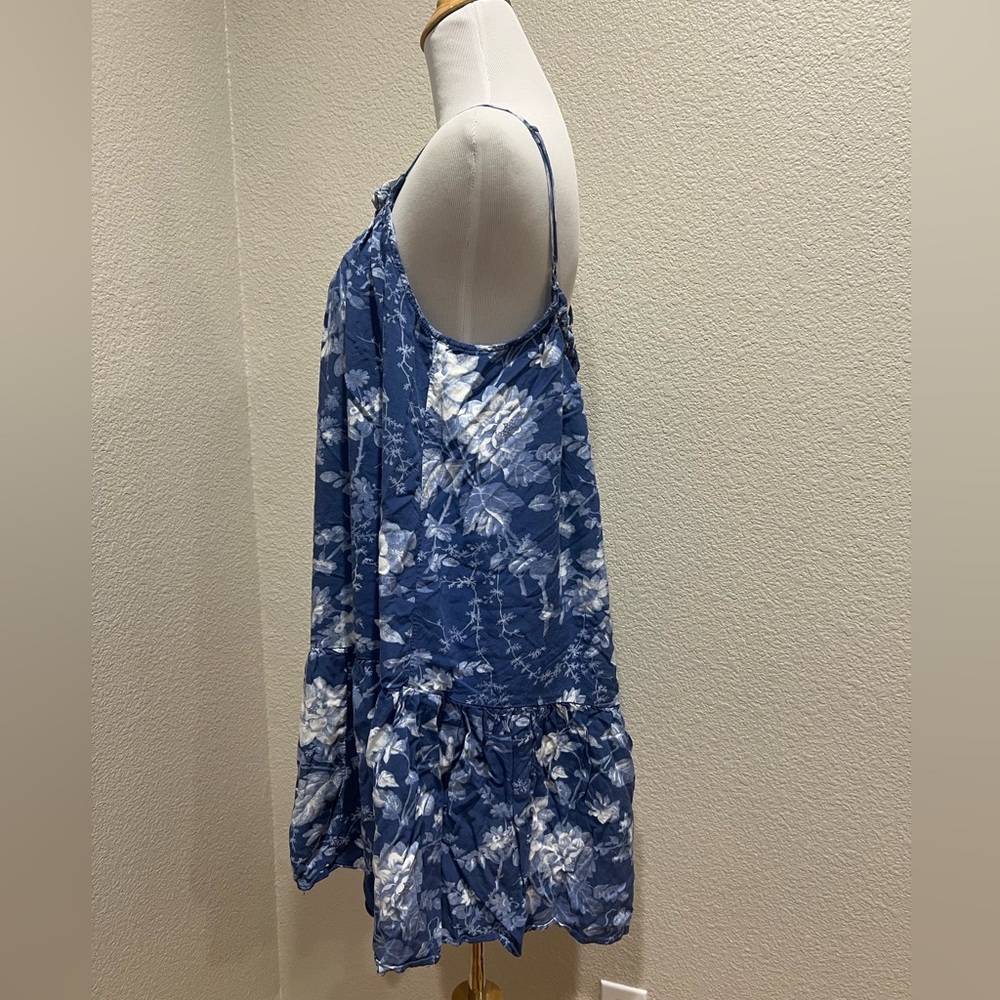 H&M Floral Blue Dress, 8 - Picture 2 of 8